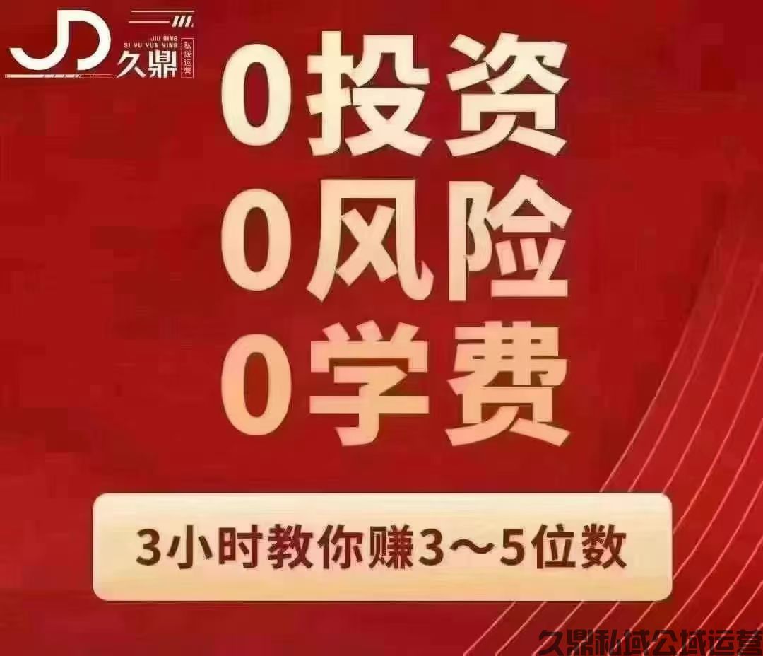 久鼎私域是干什么的？久鼎私域是怎么诞生的？2025年的风口项目？